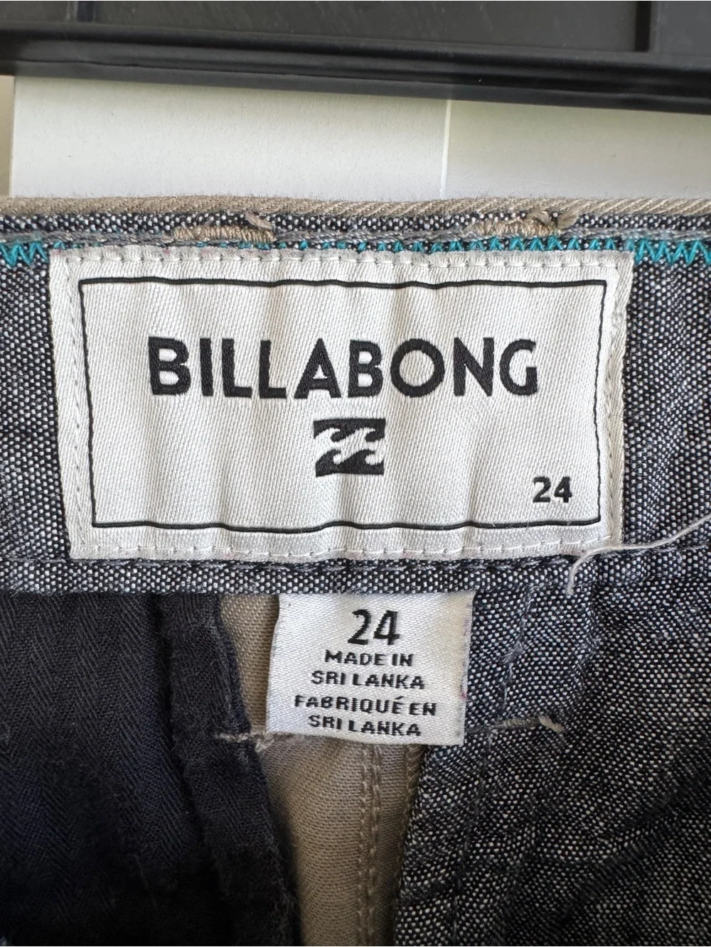 Billabong Boys Khaki Straight Leg Pants - size 24